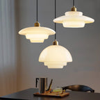 Suspension En Verre Blanc