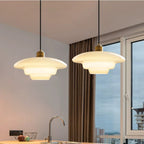 Suspension En Verre Blanc