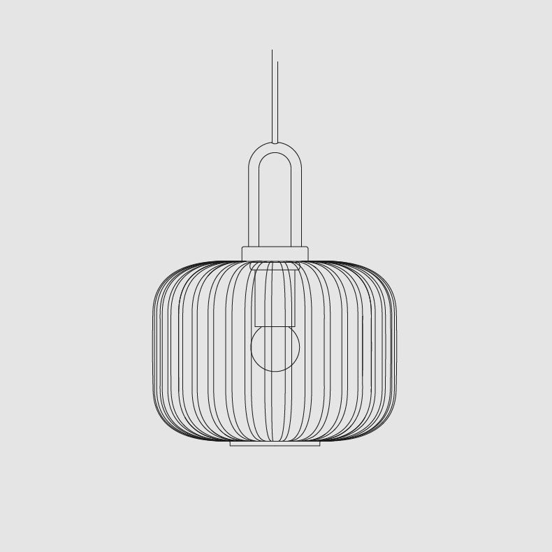 Suspension Contemporaine Nordique Ronde Ovale En Acier Inoxydable Et Verre Rayé À 1 Ampoule Pour Salon