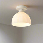 Plafonnier Moderne En Verre Blanc Laiteux