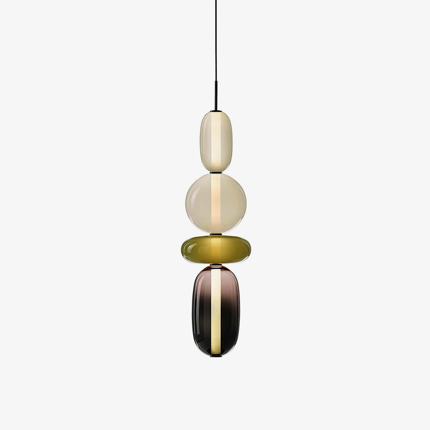 Lampe Pendante En Verre Confit