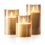 FLAMELESS WIRELESS CANDLES ( SET OF 3)