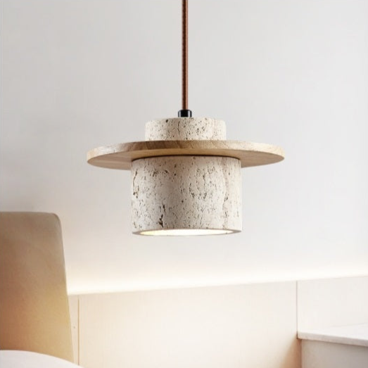 Lampe Suspendue En Travertin