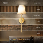 WIRELESS WALL SCONCE (SET OF 2 + 2 BULBS INCLUDED)