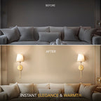 WIRELESS WALL SCONCE (SET OF 2 + 2 BULBS INCLUDED)