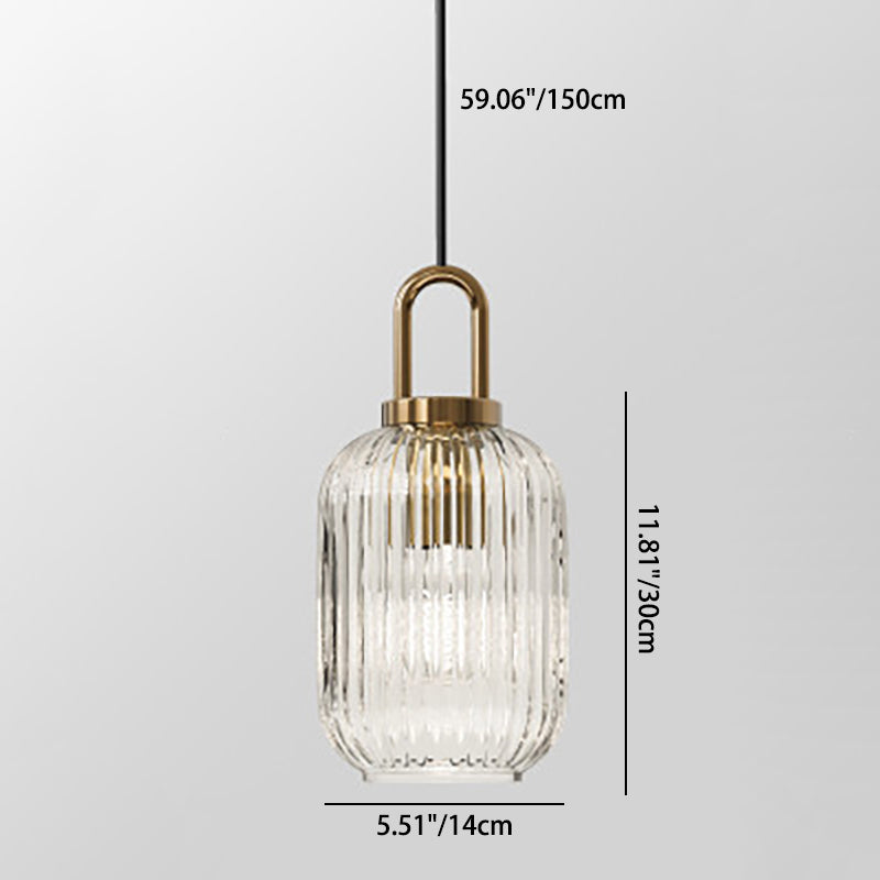 Suspension Contemporaine Nordique Ronde Ovale En Acier Inoxydable Et Verre Rayé À 1 Ampoule Pour Salon