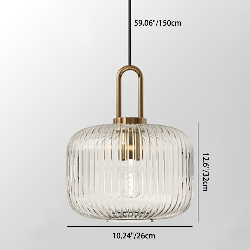Suspension Contemporaine Nordique Ronde Ovale En Acier Inoxydable Et Verre Rayé À 1 Ampoule Pour Salon