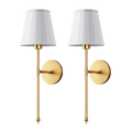 WIRELESS PLEATED WALL SCONCES (SET OF 2)