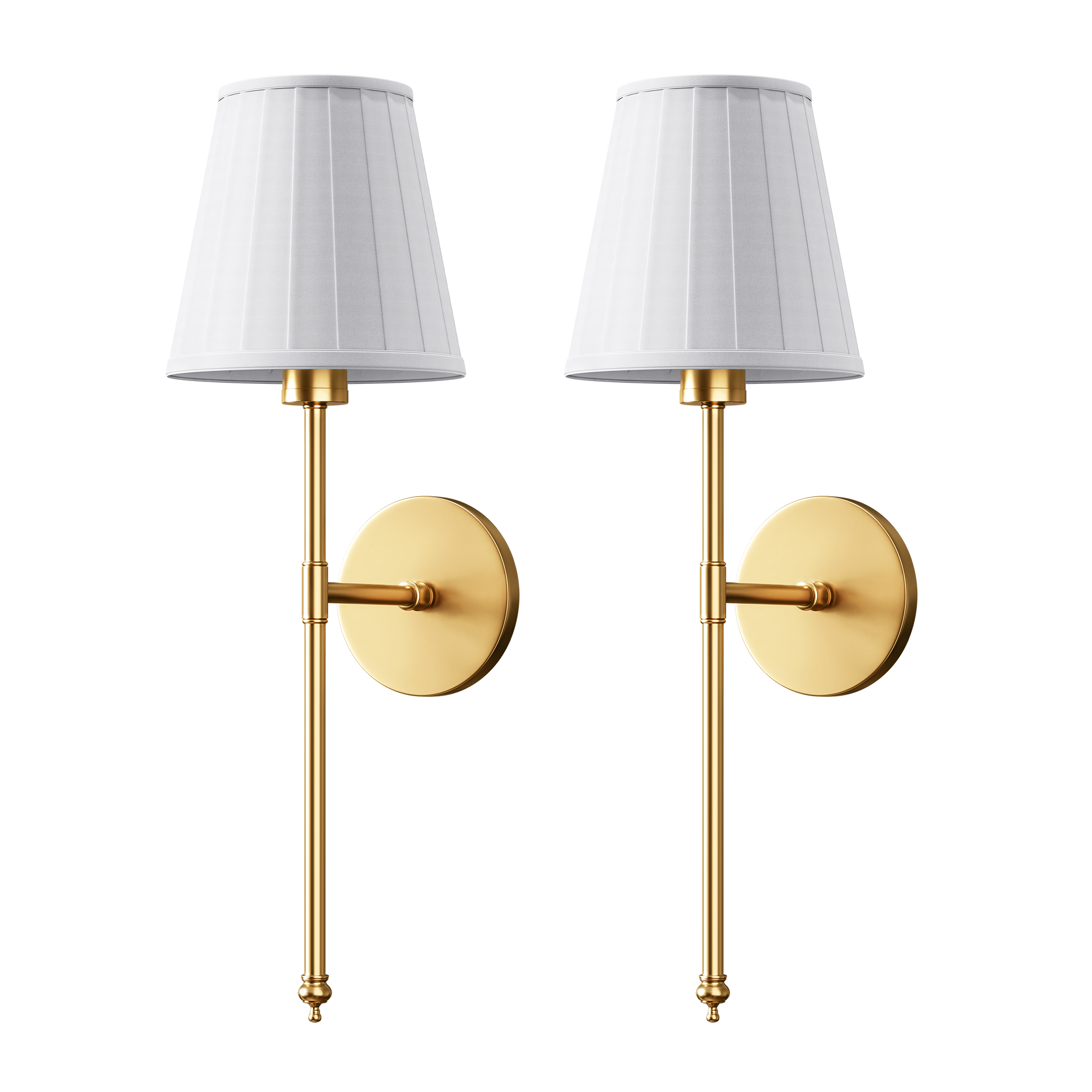 WIRELESS PLEATED WALL SCONCES (SET OF 2)
