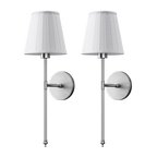 WIRELESS PLEATED WALL SCONCES (SET OF 2)