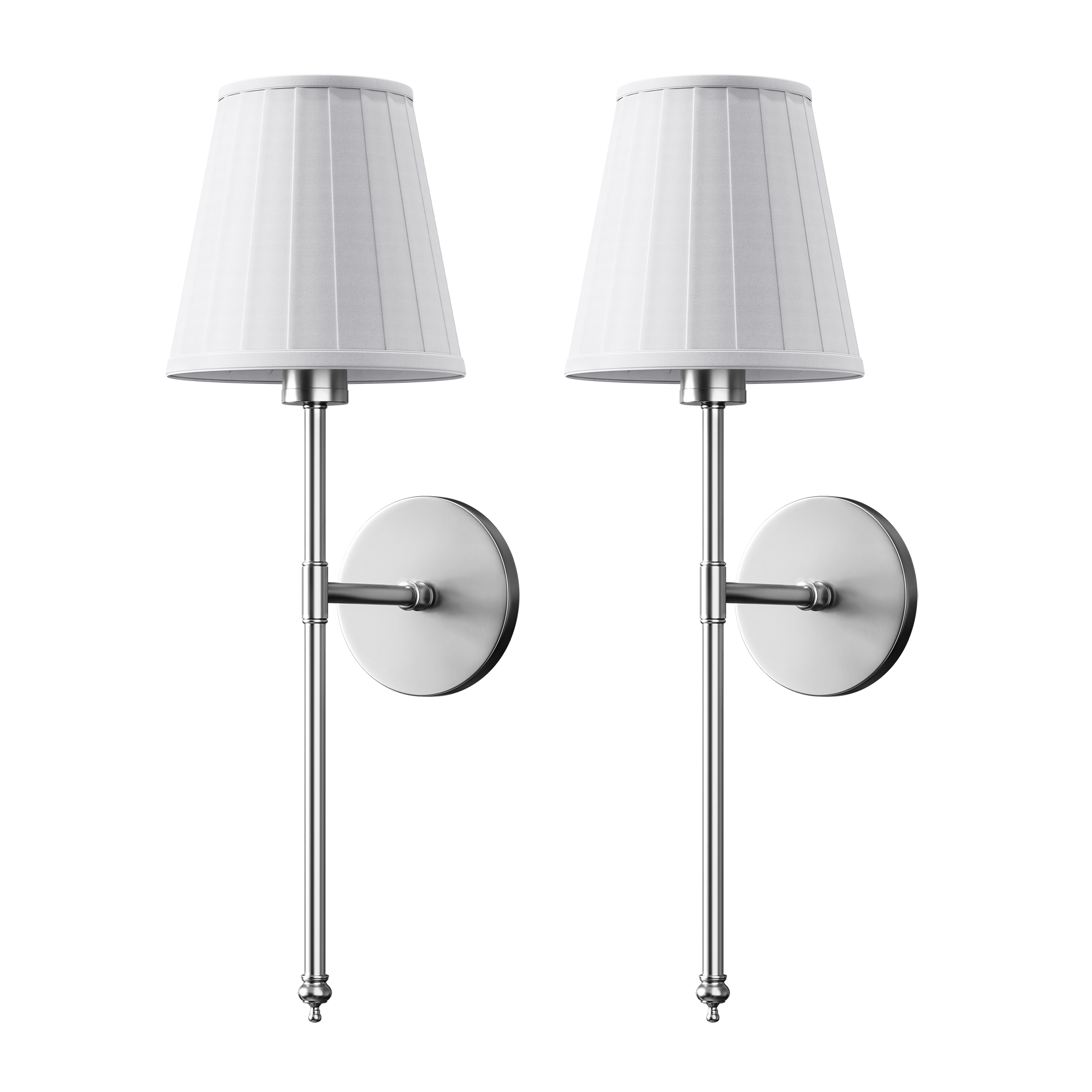 WIRELESS PLEATED WALL SCONCES (SET OF 2)