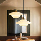 Suspension En Verre Blanc