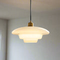 Suspension En Verre Blanc