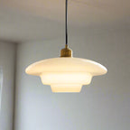 Suspension En Verre Blanc