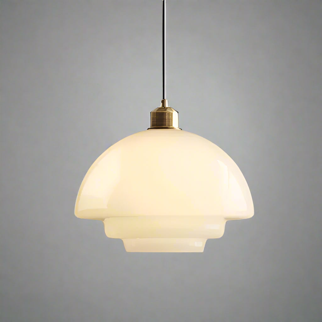 Suspension En Verre Blanc