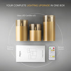 FLAMELESS WIRELESS CANDLES ( SET OF 3)