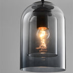 Lampes Suspendues Mi-Siècle En Mica Avec Double Verre